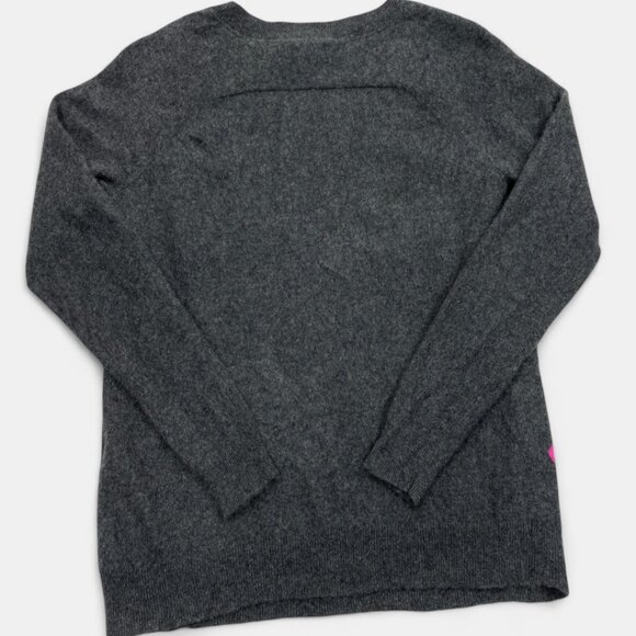 Apt.9 Women's XL Pink Gray Argyle Diamond Cashmere Long Sleeve X-Large - Picture 6 of 7